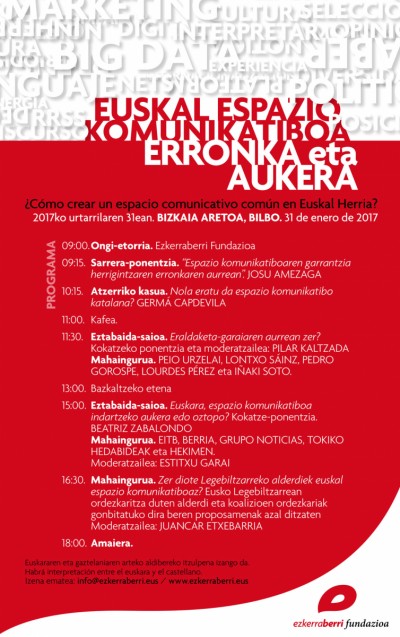 Jornada de reflexión sobre el Espacio Comunicativo común de Euskal Herria.