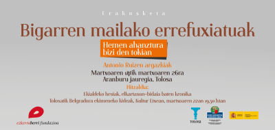 Errefuxiatuen erakusketa Tolosara helduko da hilaren 14an